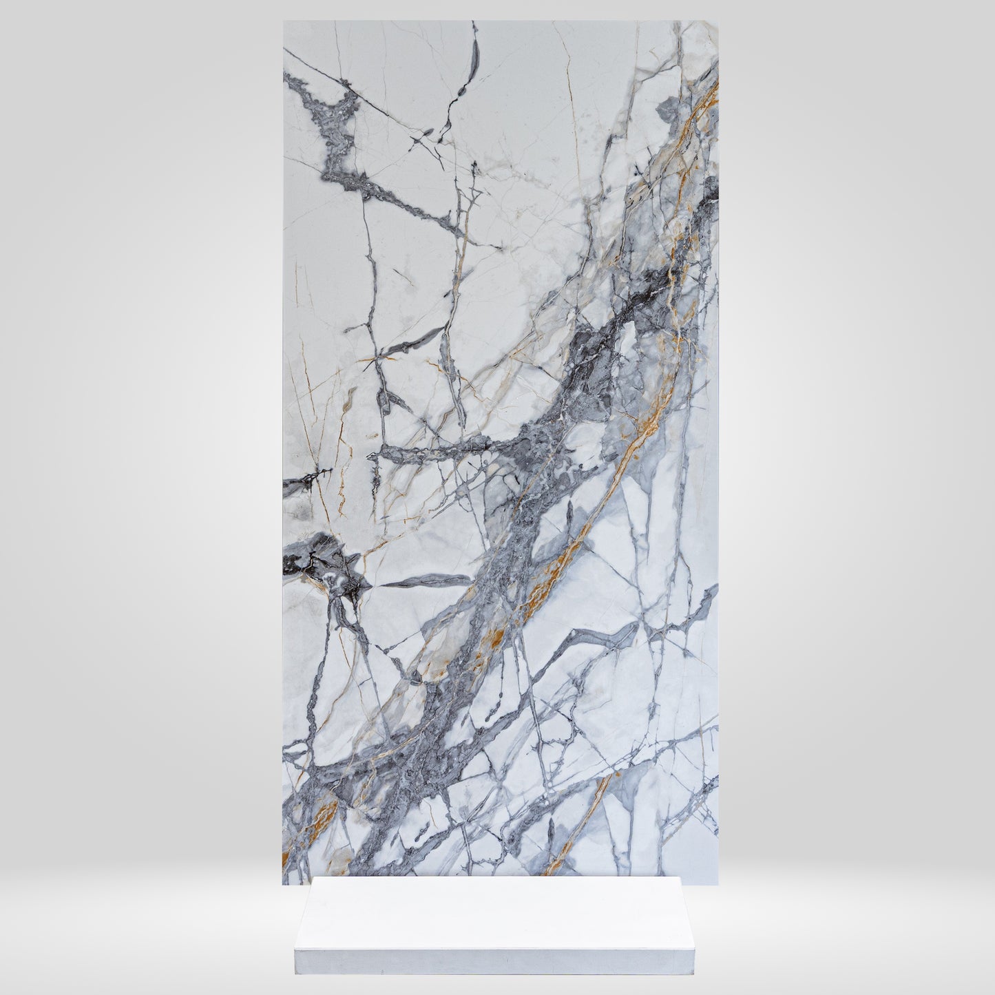 Marmo Bianco Venato Oro Lucido - 60x120 - Gres Porcellanato da Interno